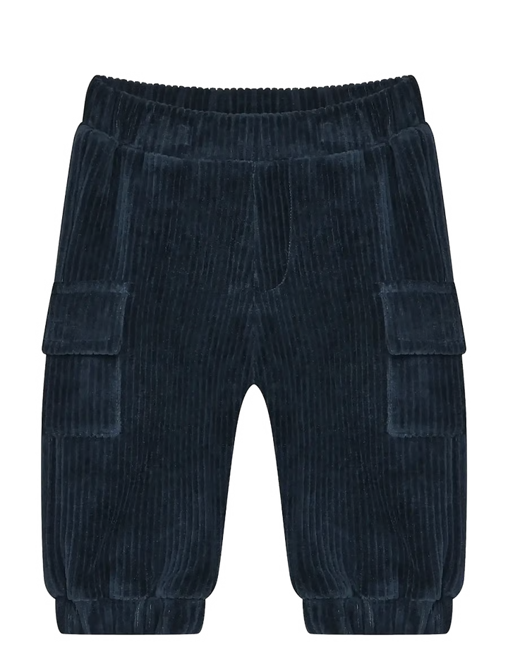 Minymo Velour Pants - Midnight Navy