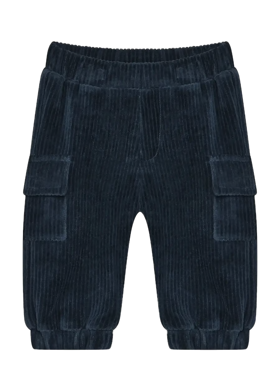 Minymo Velour Pants - Midnight Navy