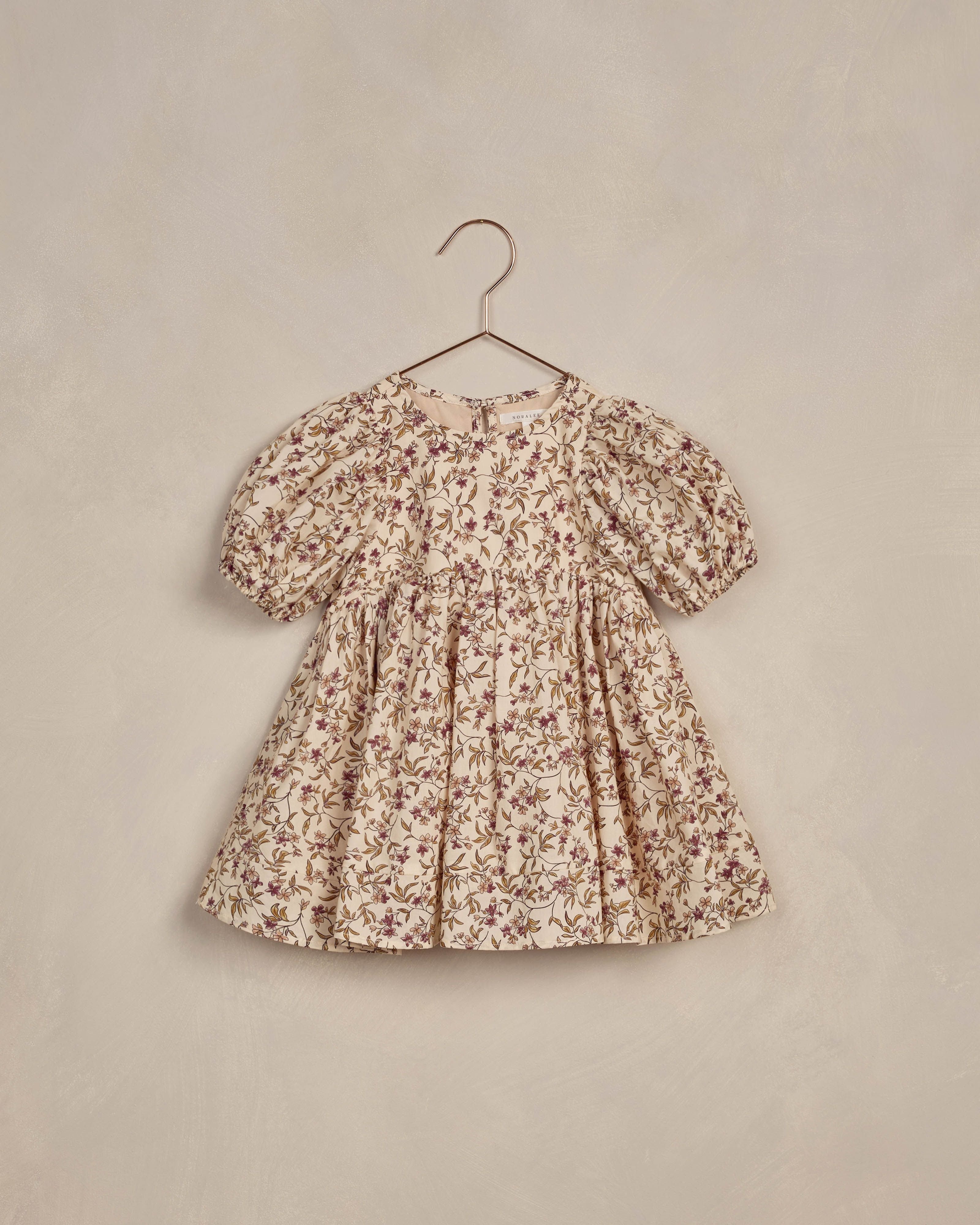 ノラリー nolalee Noralee Luna Dress - Fig Floral – Hopscotch Kids OR