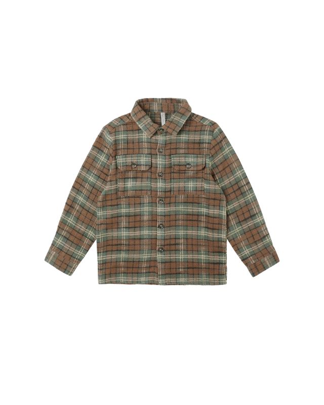 Rylee + Cru Pocketed Flannel Shirt - Holiday Plaid