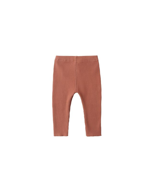 Quincy Mae Ribbed Legging - Red