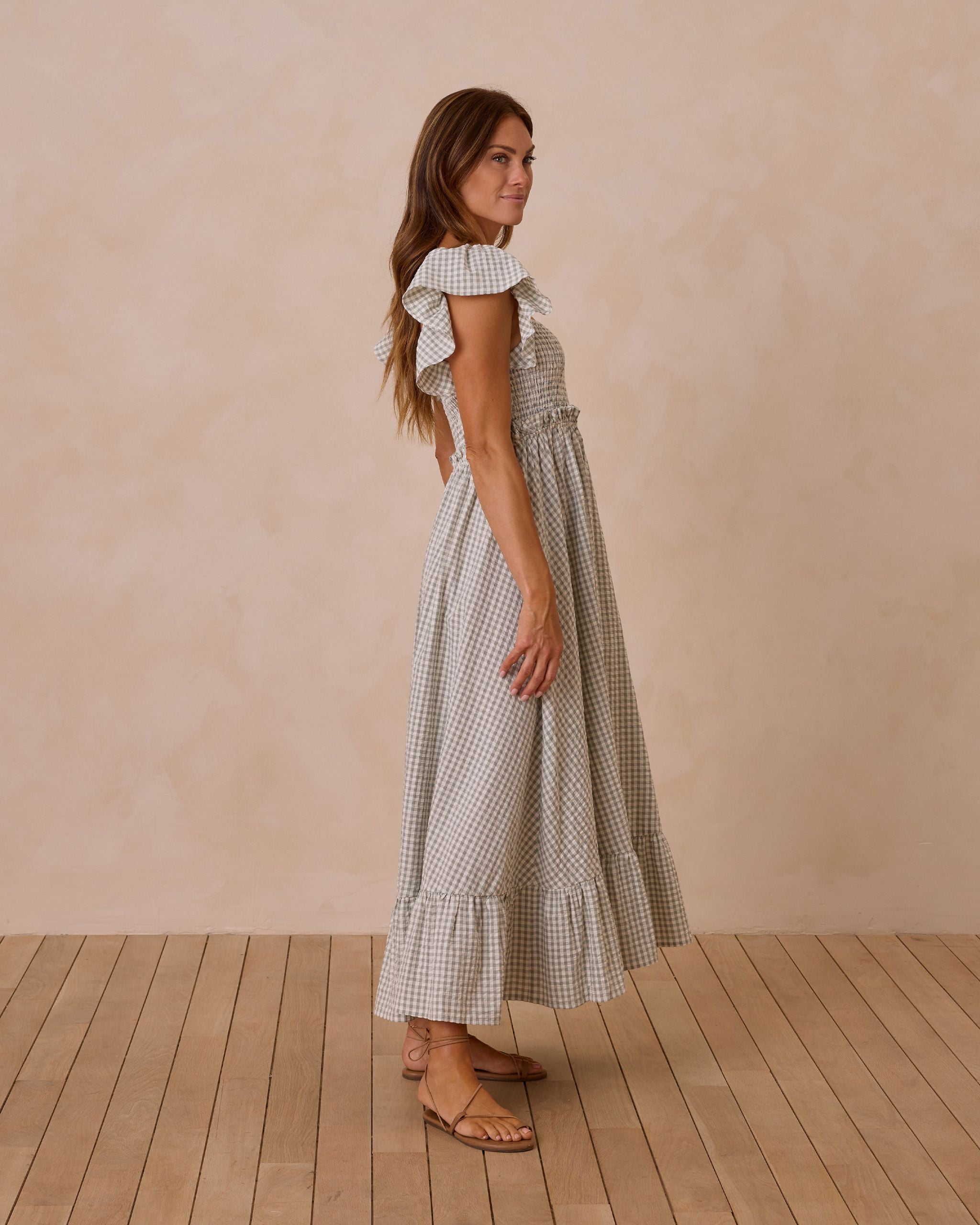 Rylee + Cru Women's Francesca Dress - Eucalyptus Gingham