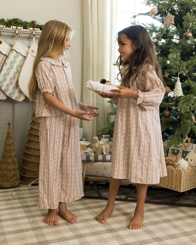 Rylee + Cru Nightgown - Candy Cane Stripe