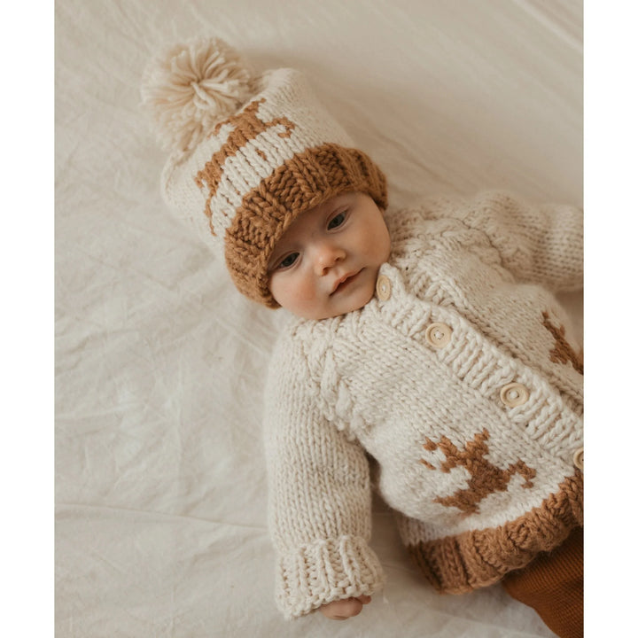 Huggalugs Oh Deer Knit Beanie Hat