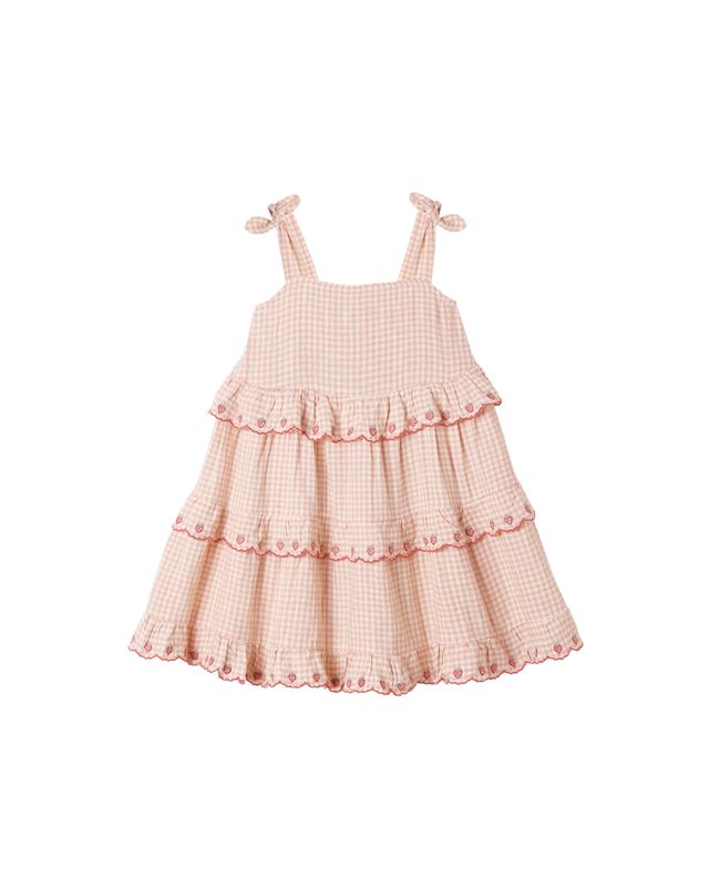 Rylee + Cru Ruffle Swing Dress - Petal Gingham