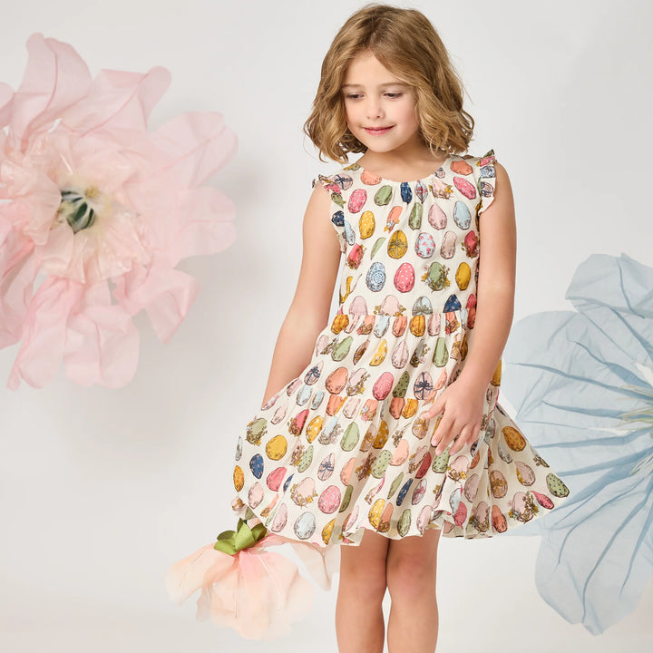 Pink Chicken Eloise Ruffle Dress - Multi Egg