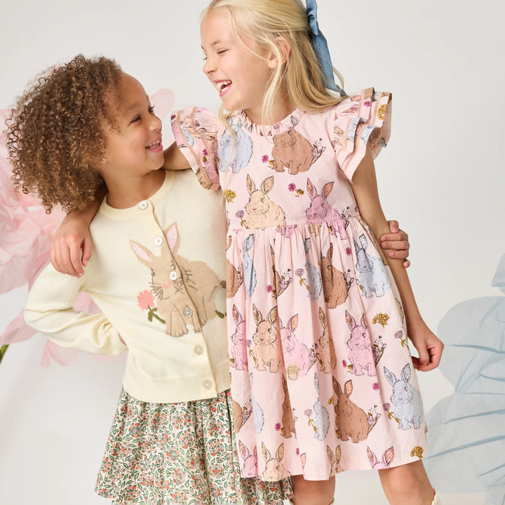 Pink Chicken Girls Jennifer Double Ruffle Dress - Vintage Bunny