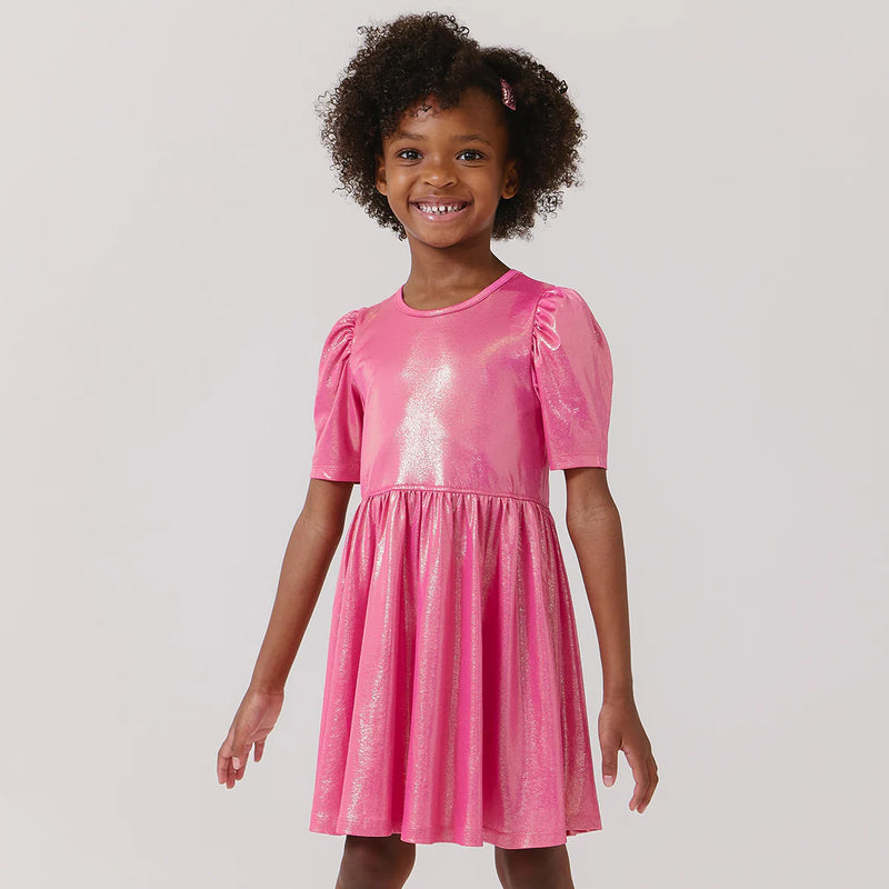 Pink Chicken Lame Laurie Dress - Pink
