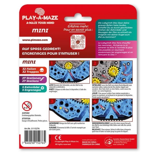 Play-A-Maze Gear 8 Mini Labyrinth Travel Disc