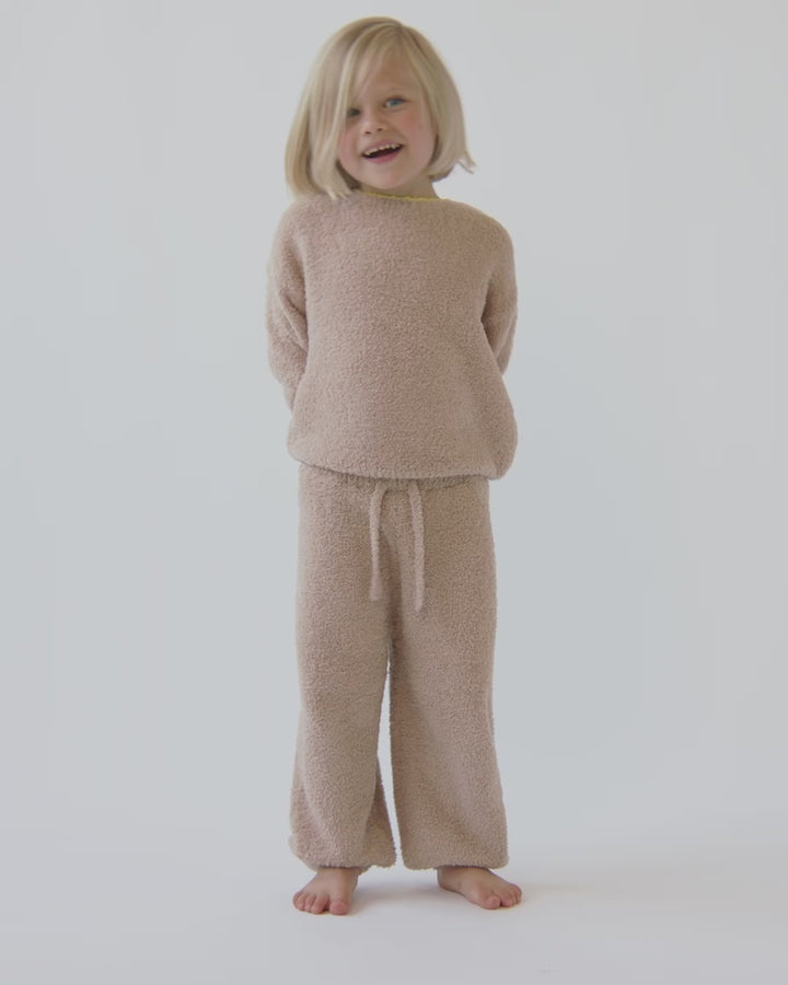 7AM Enfant Fuzzy Boxy Lounge Pants - Pecan
