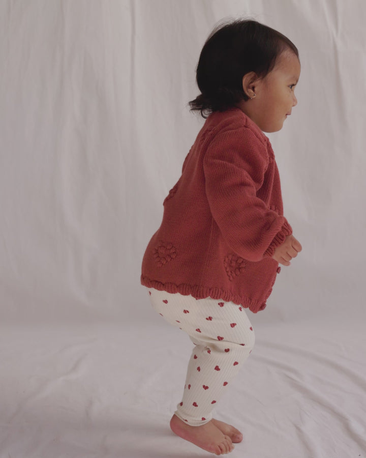 Quincy Mae Knit Cardigan - Red