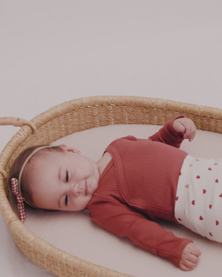 Quincy Mae Side Snap Bodysuit - Red