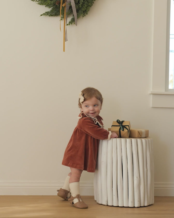 Quincy Mae Velour Zip Jumpsuit - Forest