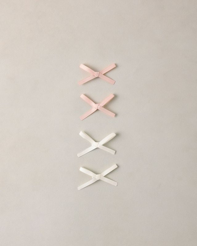Noralee Mini Satin Ribbon Bows - Pearl, Ivory