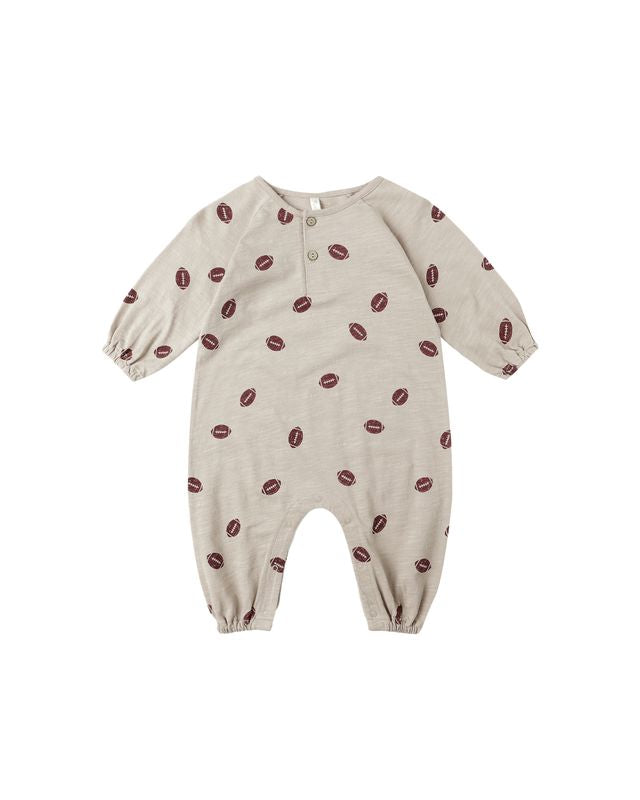 Rylee + Cru Henley Jumpsuit - Footballs