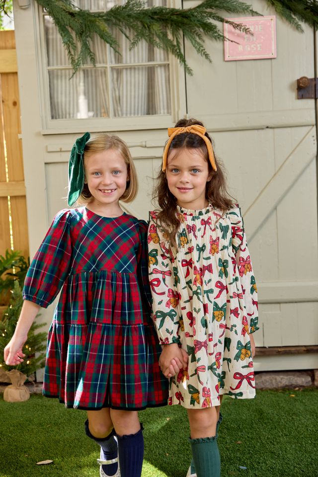 Pink Chicken Jaipur Dress - Christmas Bows