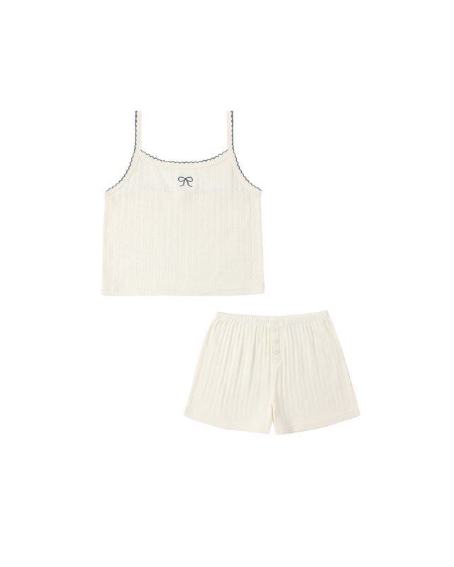 Rylee + Cru Pointelle Lounge Set - Ivory