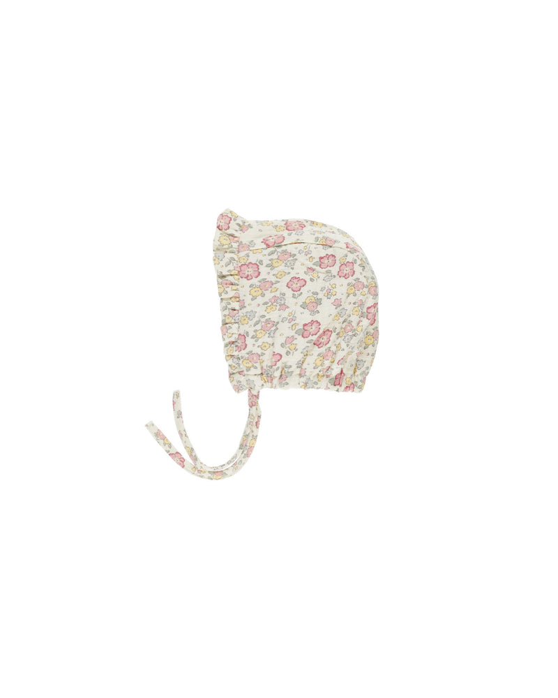 Quincy Mae Woven Ruffle Bonnet - Bloom