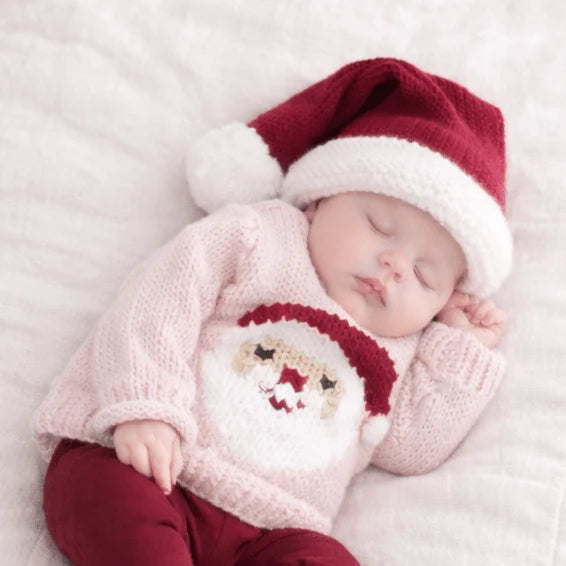Huggalugs Santa Beanie - Crimson