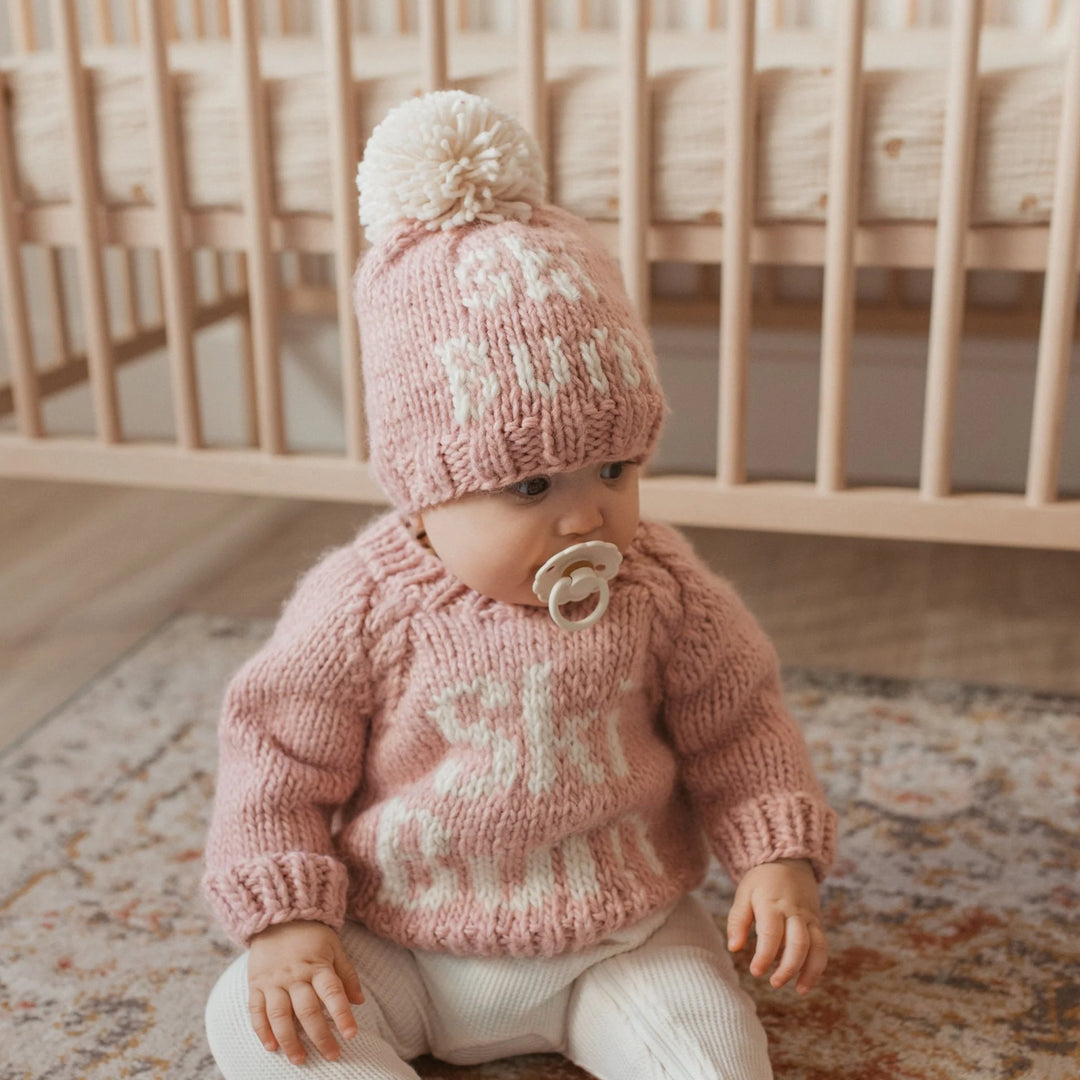 Huggalugs Ski Bum Crew Sweater - Rosy