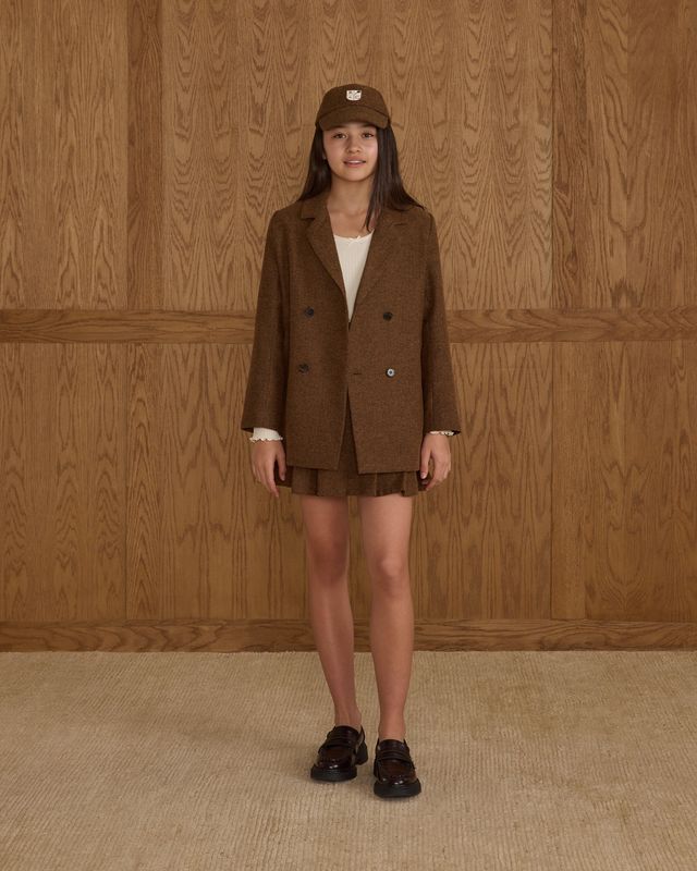 Rylee + Cru Teen Double Breasted Blazer - Rustic Plaid