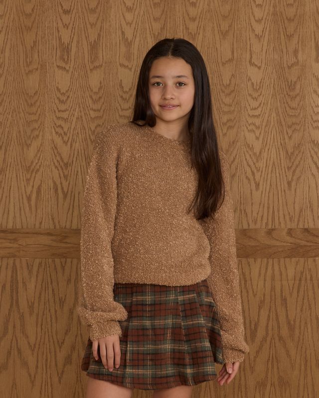 Rylee + Cru Teen Aspen Sweater - Toffee Boucle