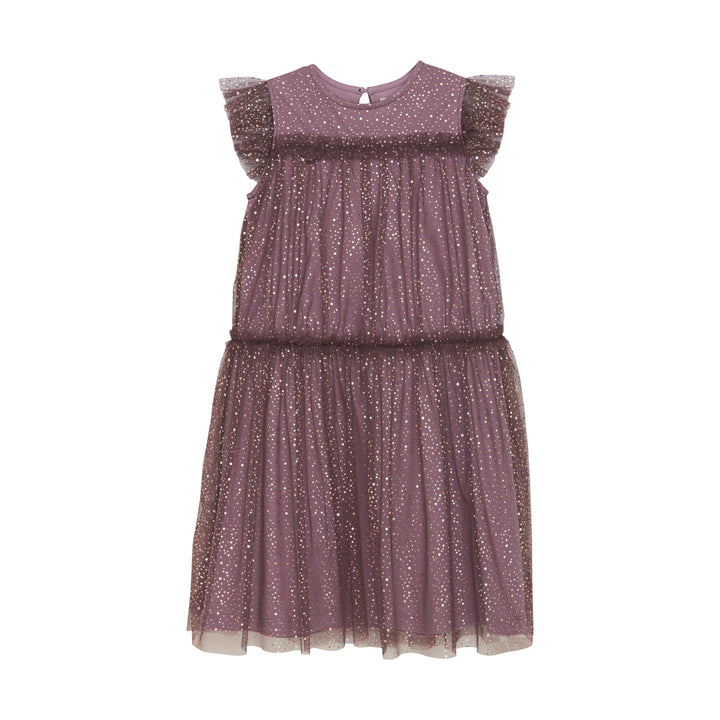 Creamie Mesh Sparkle Dress - Sea Fog