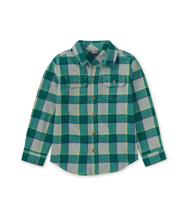 Tea Collection Flannel Button Up Shirt - Anatolian Plaid