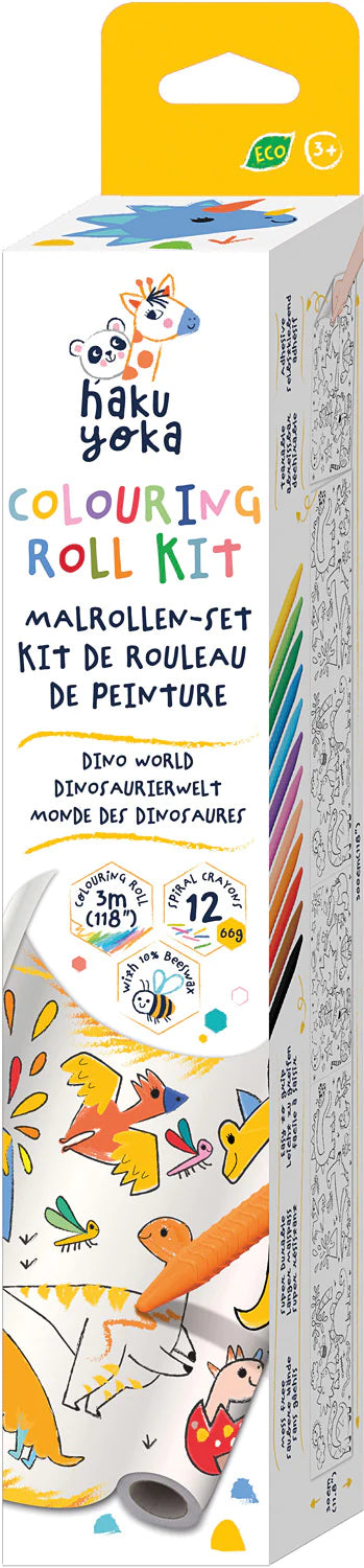 Haku Yoka Coloring Roll Kit - Dino World