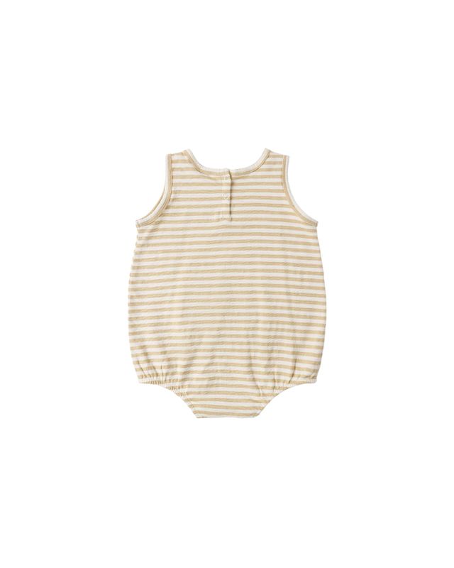 Rylee + Cru Bubble Onesie - Butterscotch Stripe