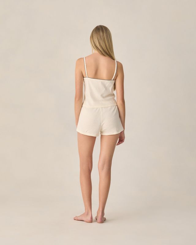 Rylee + Cru Teen Pointelle Lounge Set - Ivory
