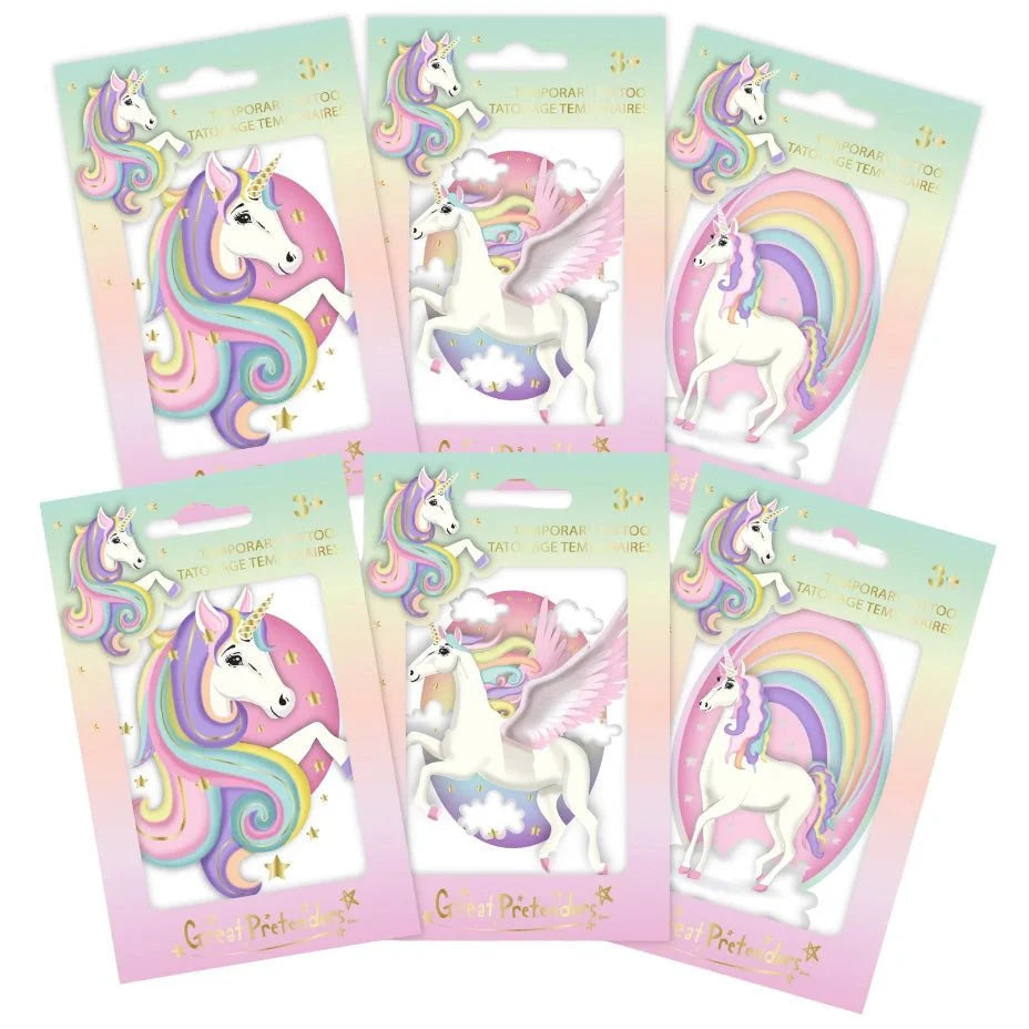 Great Pretenders Unicorn Tattoo Sheet