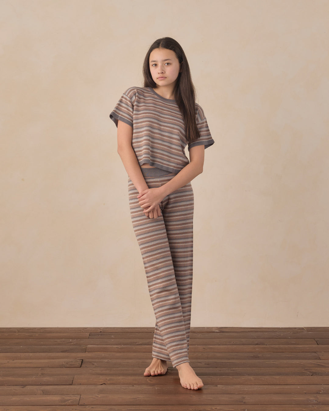 Rylee + Cru Teen Knit Wide Leg - Multi-Stripe