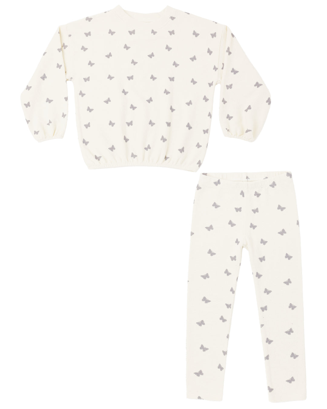Rylee + Cru Spongey Knit Set - Butterfly Ditsy