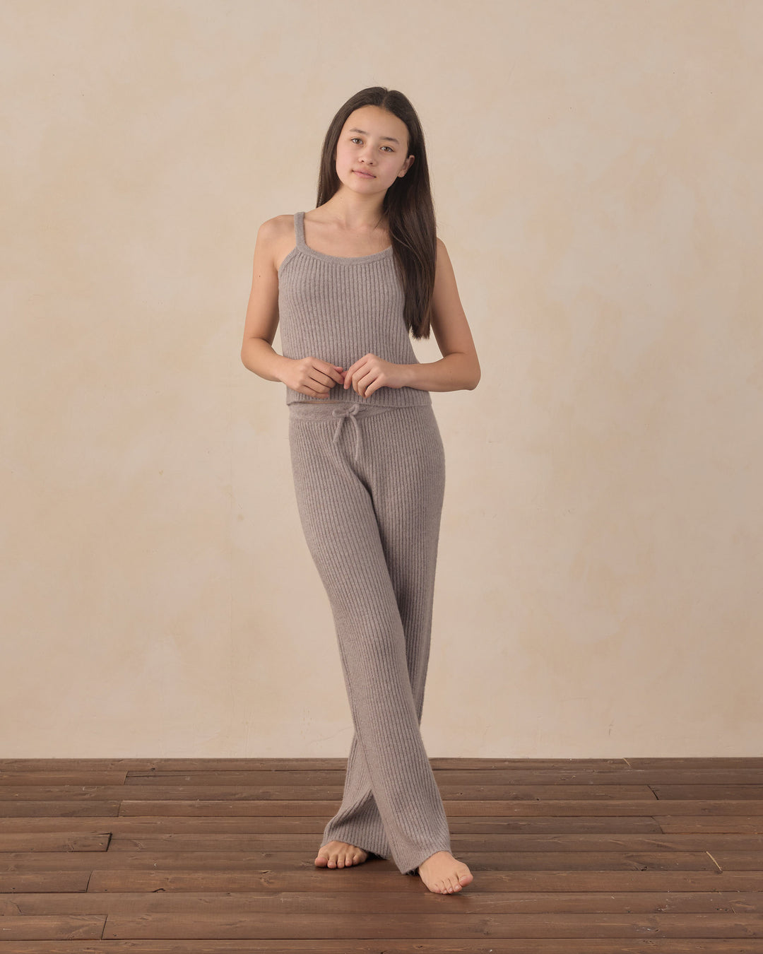 Rylee + Cru Teen Fuzzy Knit Lounge Set - Dusty Blue