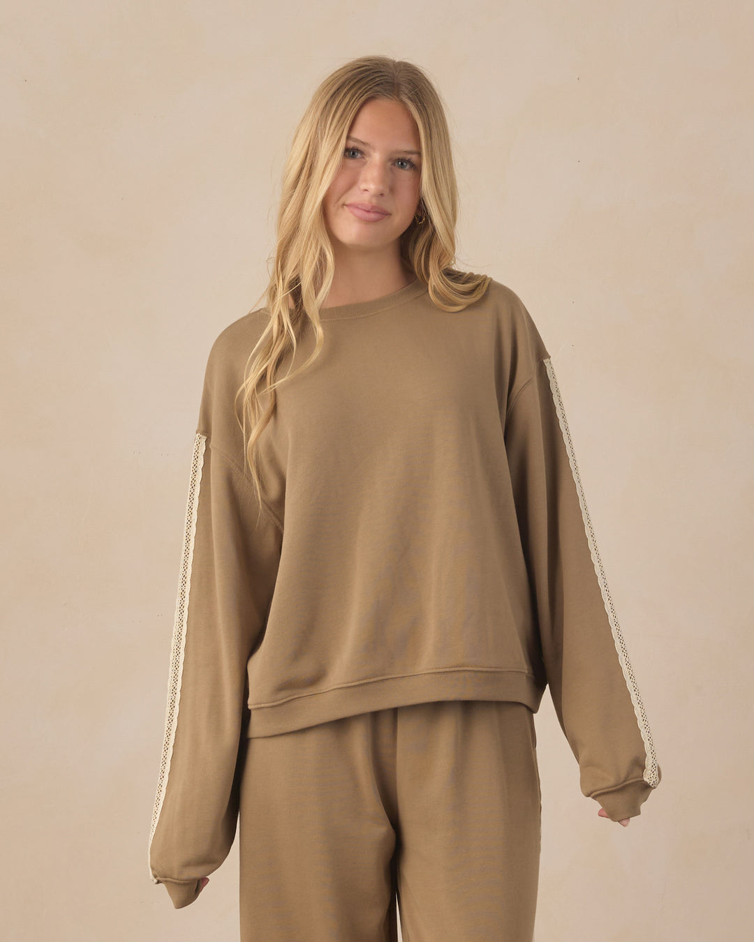 Rylee + Cru Teen Oversized Sweatshirt - Olive