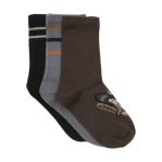 Minymo Socks 3-pack - Black/Brown