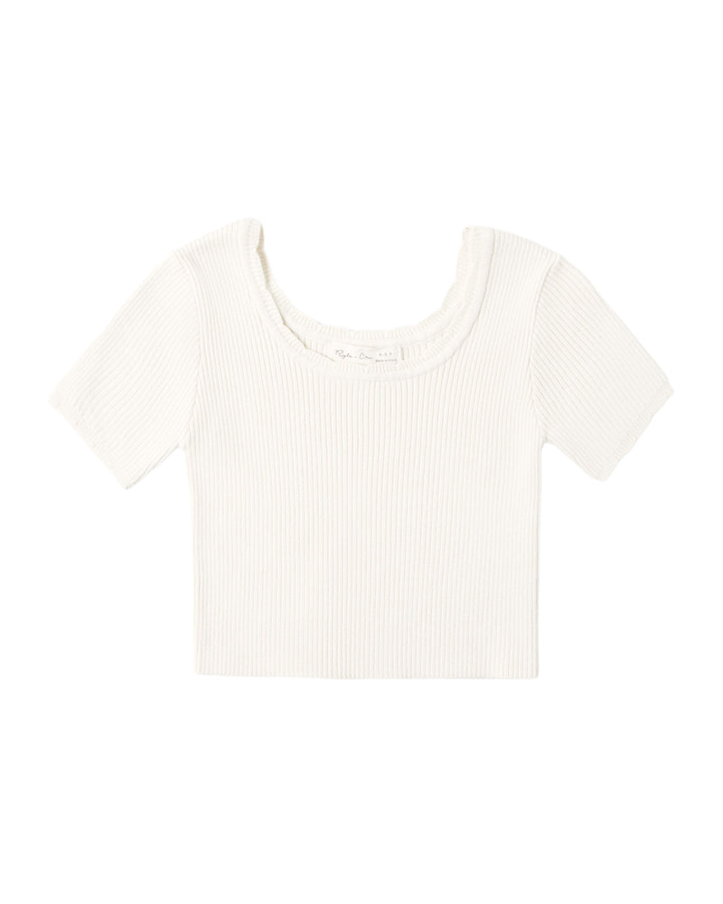 Rylee + Cru Scallop Tee - Natural