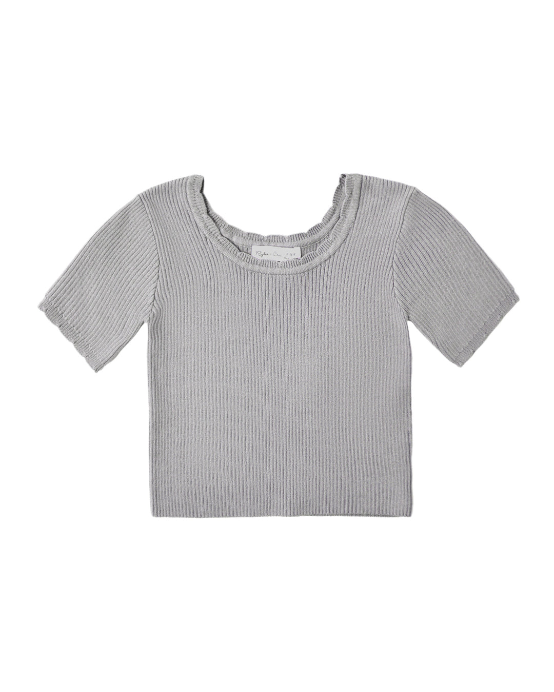 Rylee + Cru Scallop Tee - Dusty Blue