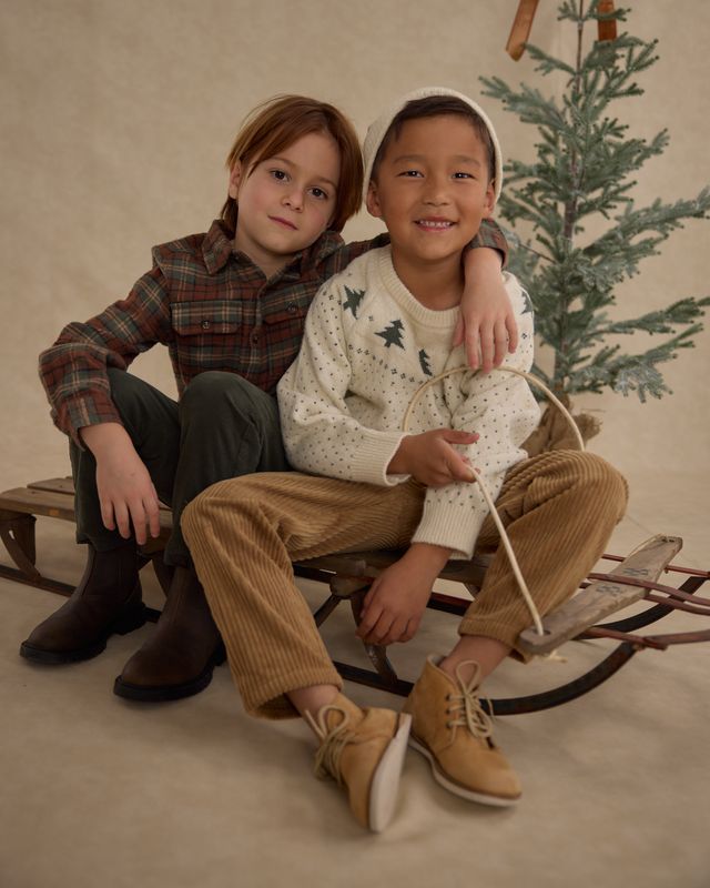 Rylee + Cru Pocketed Flannel Shirt - Holiday Plaid