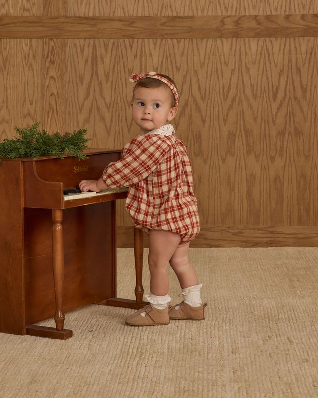 Rylee + Cru Heidi Romper - Red Plaid