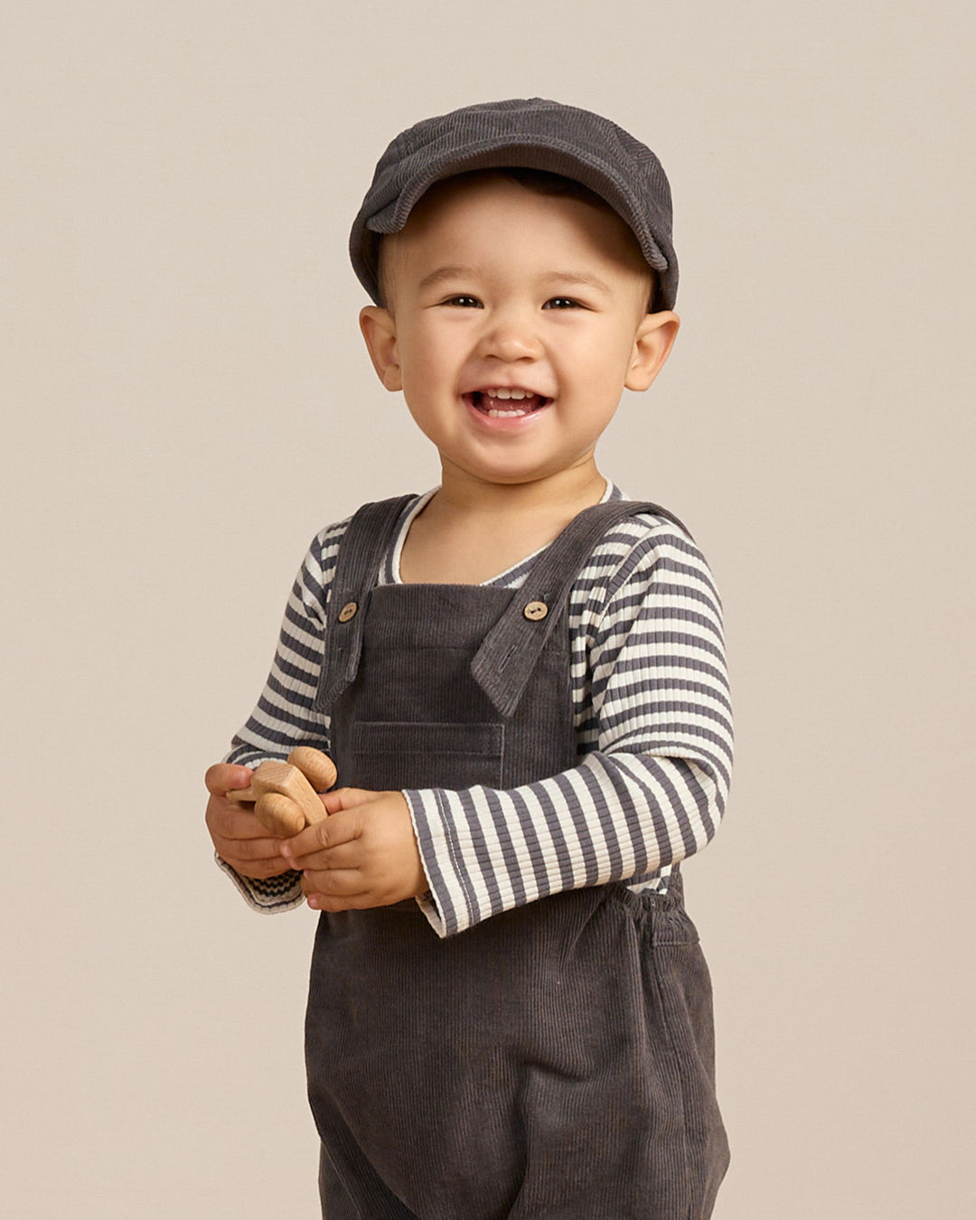 Quincy Mae Corduroy Baby Overalls - Indigo