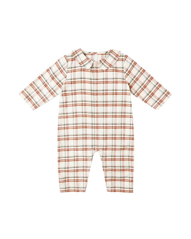 Rylee + Cru Baby Pajama Romper - Holiday Flannel