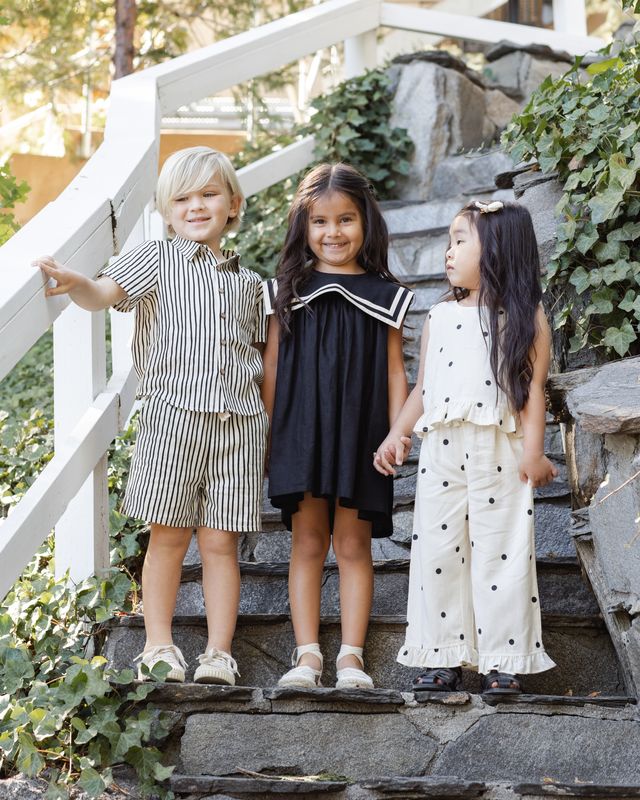 Rylee + Cru Wide Leg Pant - Polka Dot