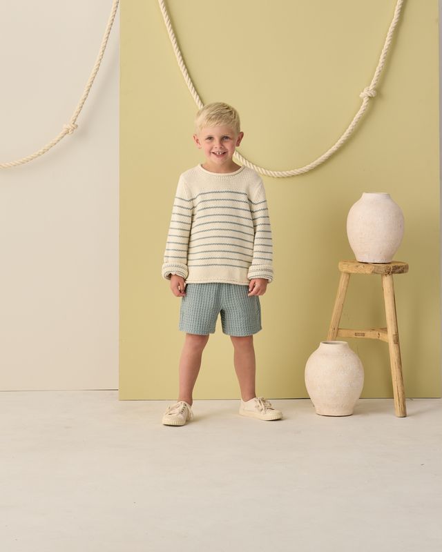 Rylee + Cru Jacques Sweater - Sea Green Stripe