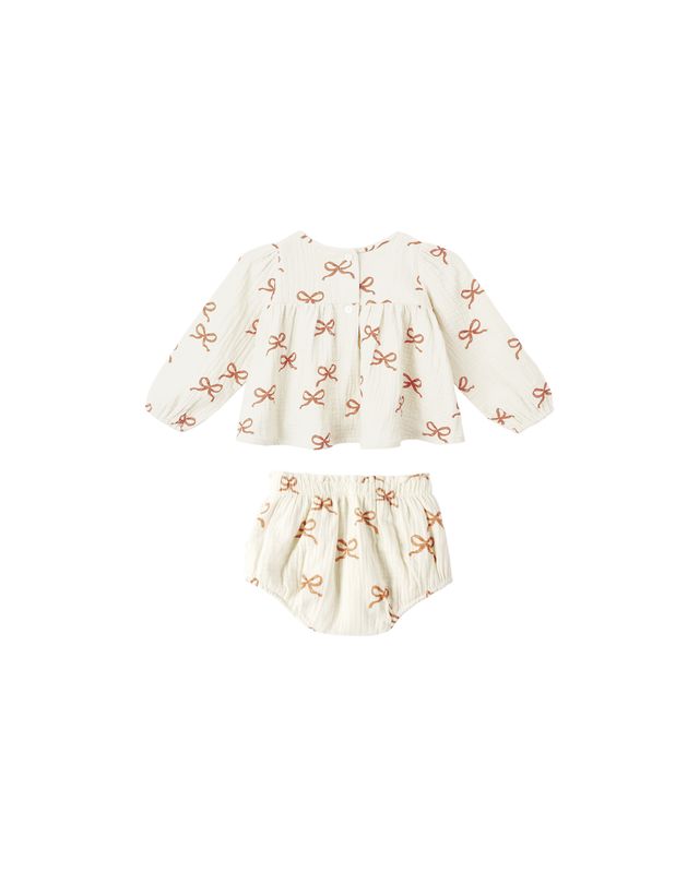 Rylee + Cru Sophia Top + Bloomer Set - Ruby Bows