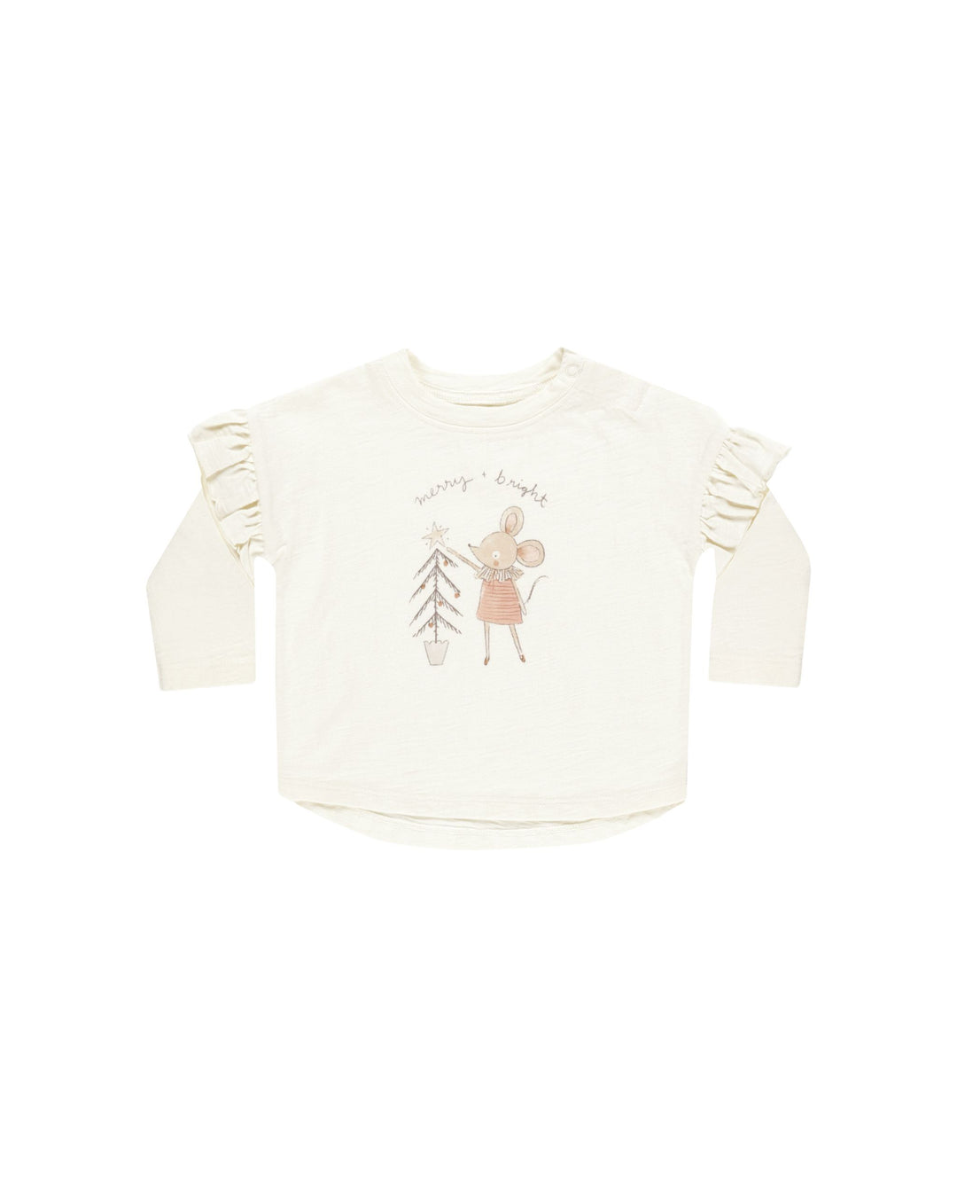 Rylee + Cru Ruffle Long Sleeve Tee - Mouse