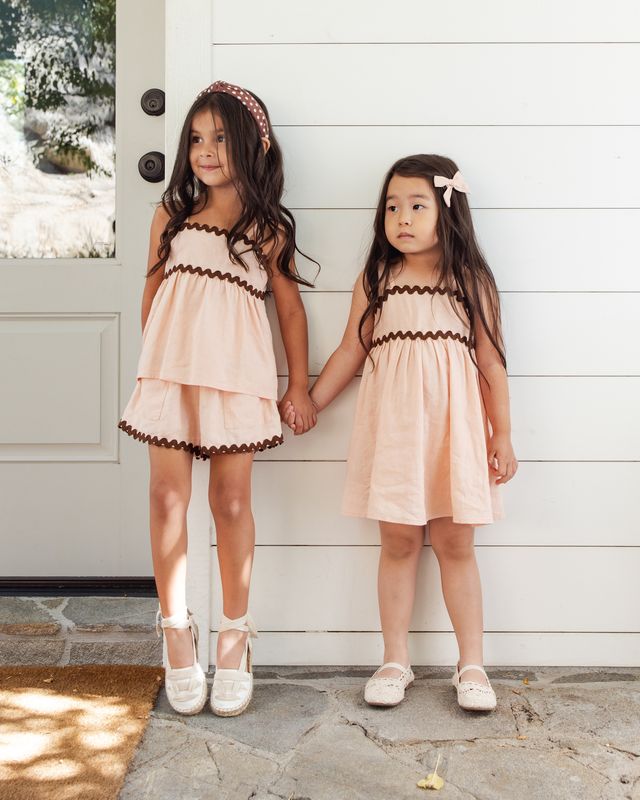 Rylee + Cru Ric Rac Dress - Blush