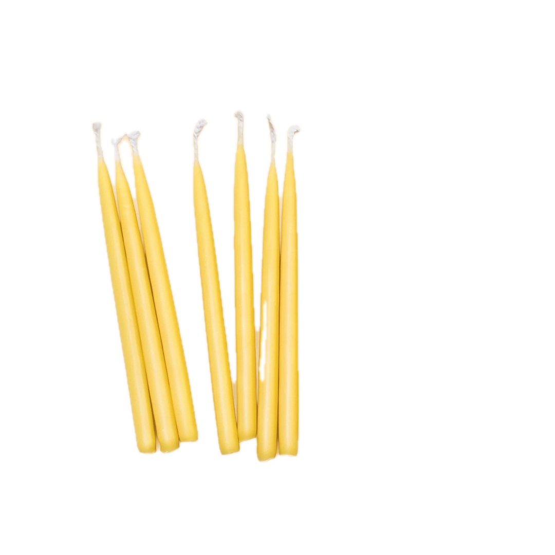 Camp Hollow Yellow Birthday Tapered Candle Set - x10