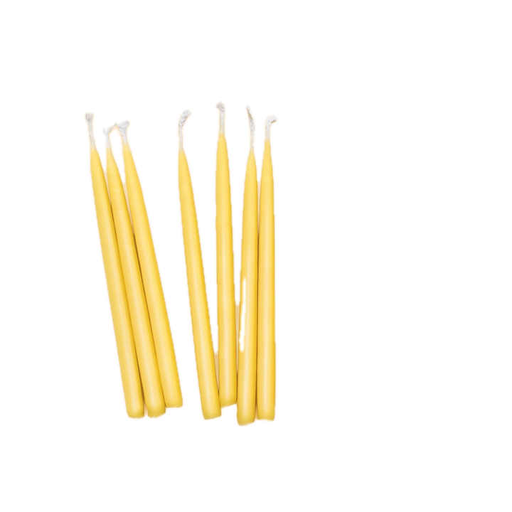 Camp Hollow Yellow Birthday Tapered Candle Set - x10